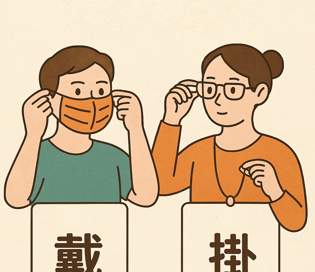 該「戴」還是「掛」？華臺語認知視角大不同